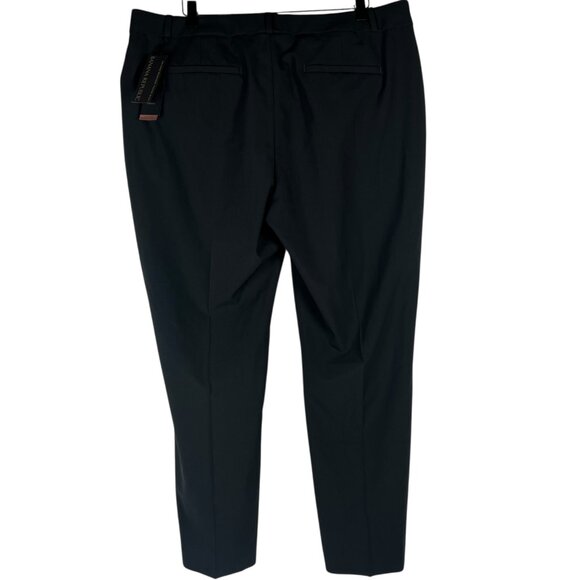 NWT Banana Republic Ryan Slim Straight-Fit Washable Wool-Blend Pants Black Sz 14 - Picture 13 of 15